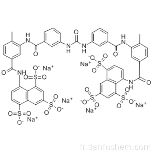 Acide 1,3,5-naphtalène-sulfonique, 8,8 &#39;- [carbonylbis [imino-3,1-phénylènecarbonylimino (4-méthyl-3,1-phénylène) carbonylimino]] bis-, sel de sodium (1: 6) CAS 129- 46-4